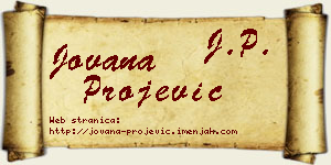 Jovana Projević vizit kartica
